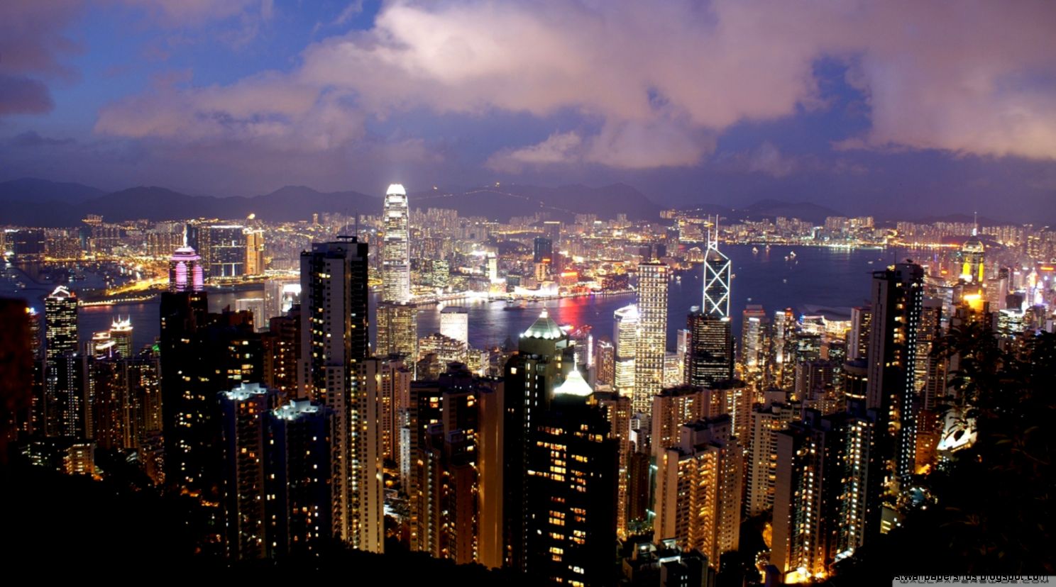 Hong Kong Nights HD Image 1600x900 for Gadget Background 27357