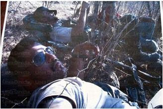 asesinato de jefe policíaco sicarios del Cartel de Sinaloa Foptos+celular_sicario