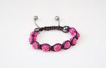 Wholesale Hot Pink Shamball Bracelet