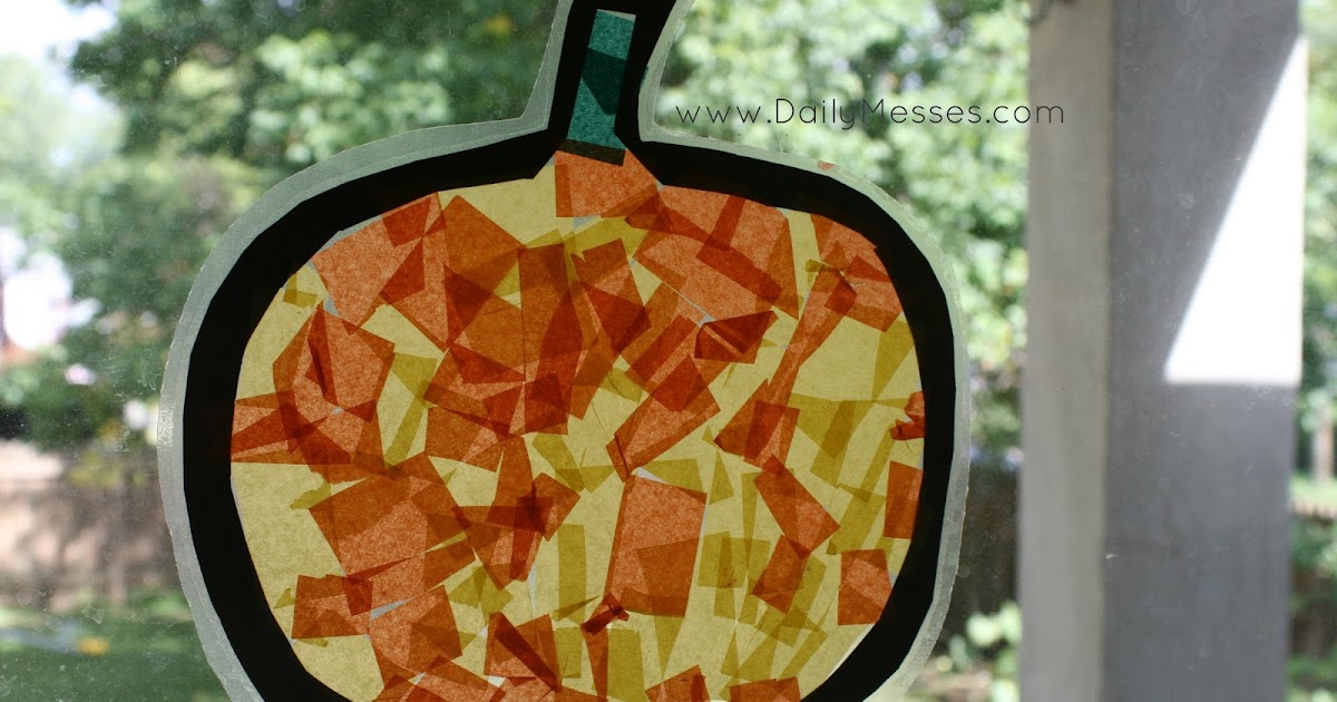 Daily Messes: Pumpkin Stained Glass