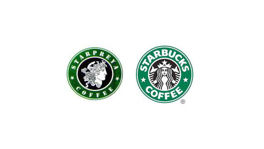 Starpreya Cofee logo VS Starbucks Logo