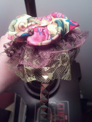 This one is my favorite! Brown and Green lace with funky ribbon. Juicy Couture button in the middle