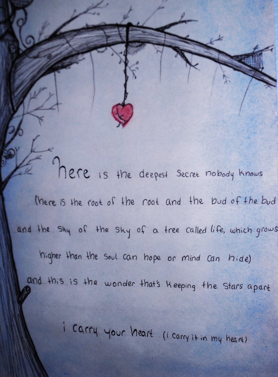 I carry your heart. I carry it in my heart! And the rest is History!