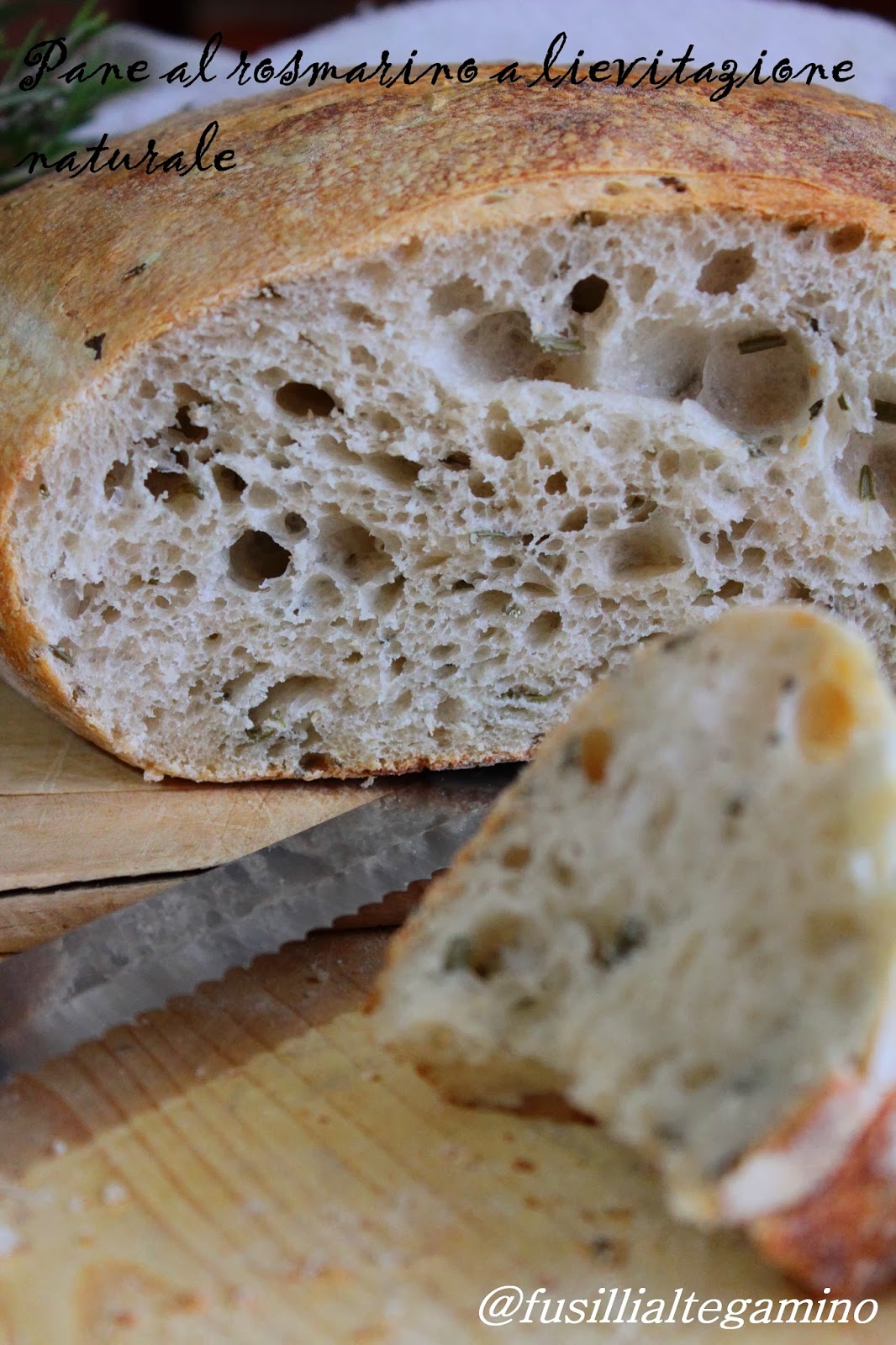 pane al rosmarino a lievitazione naturale