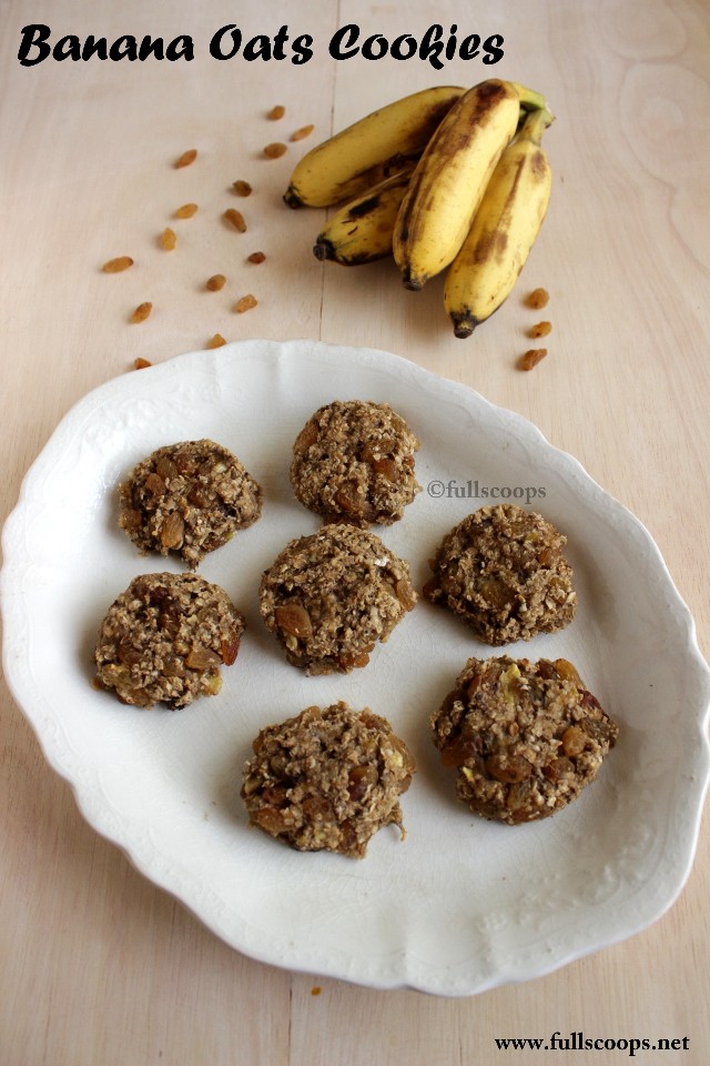 Banana Oats Cookies No Sugar Cookies Full Scoops A food blog with