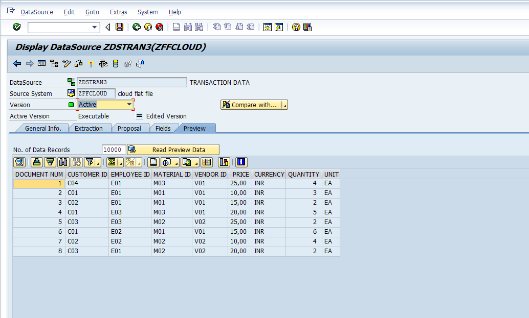 SAP BWBO Steps to load transaction data from flatfile to Dso