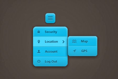 Blue Tooltip Menu Blue Tooltip Menu