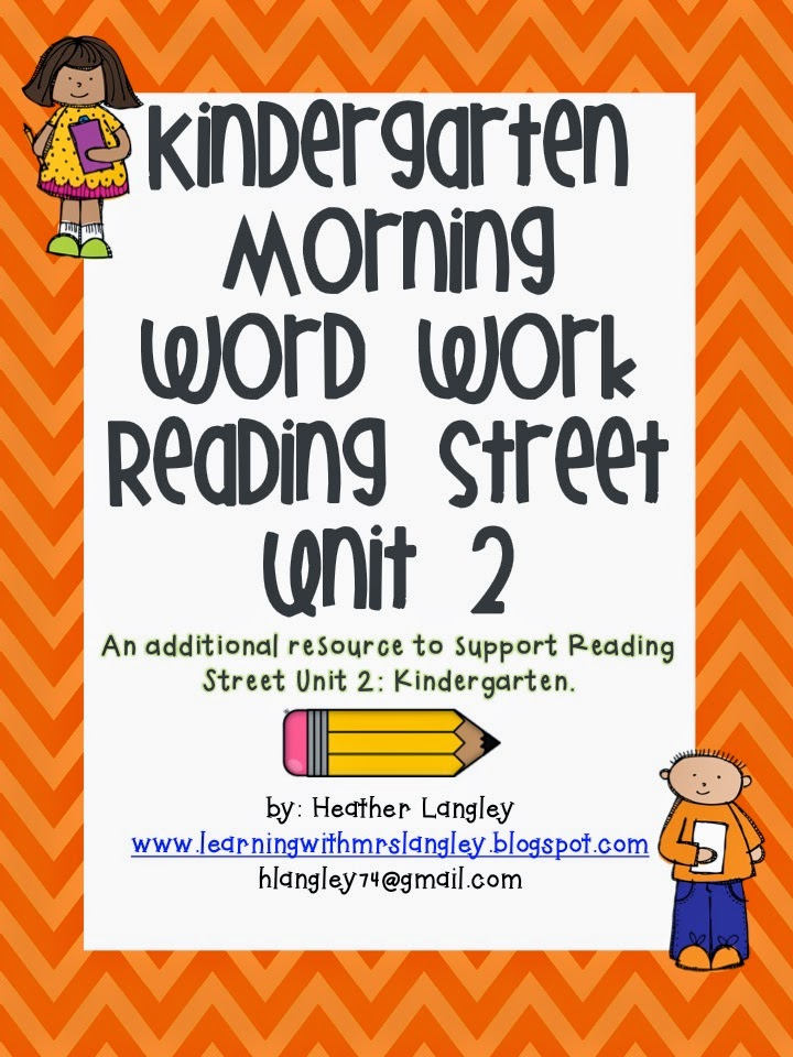 http://www.teacherspayteachers.com/Product/Kindergarten-Morning-Word-Work-Reading-Street-Unit-2-1281302