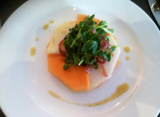 Carmarthen ham and melon salad at ffresh Carmarthen ham and melon salad at ffresh