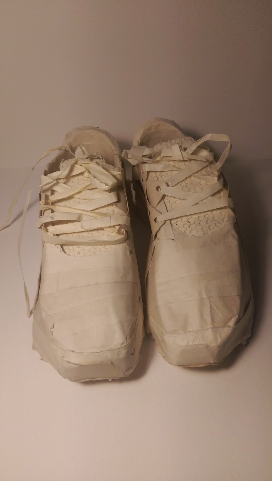 3 Dimensional art Masking Tape Shoes