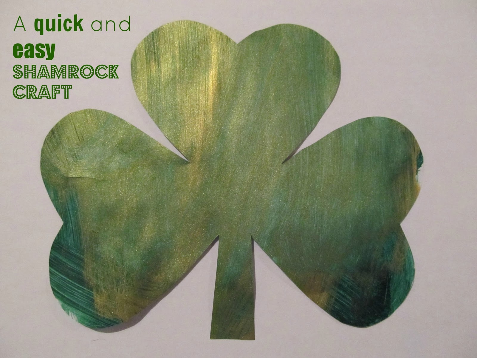 A Quick and Easy Shamrock Craft Mummyology