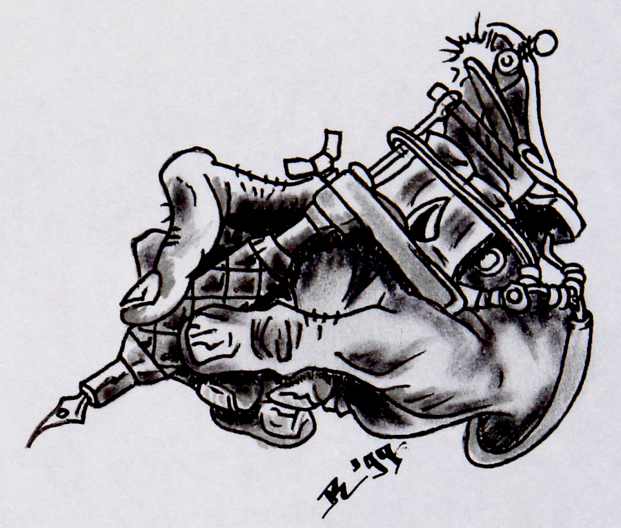 Tattoo Machine Drawing