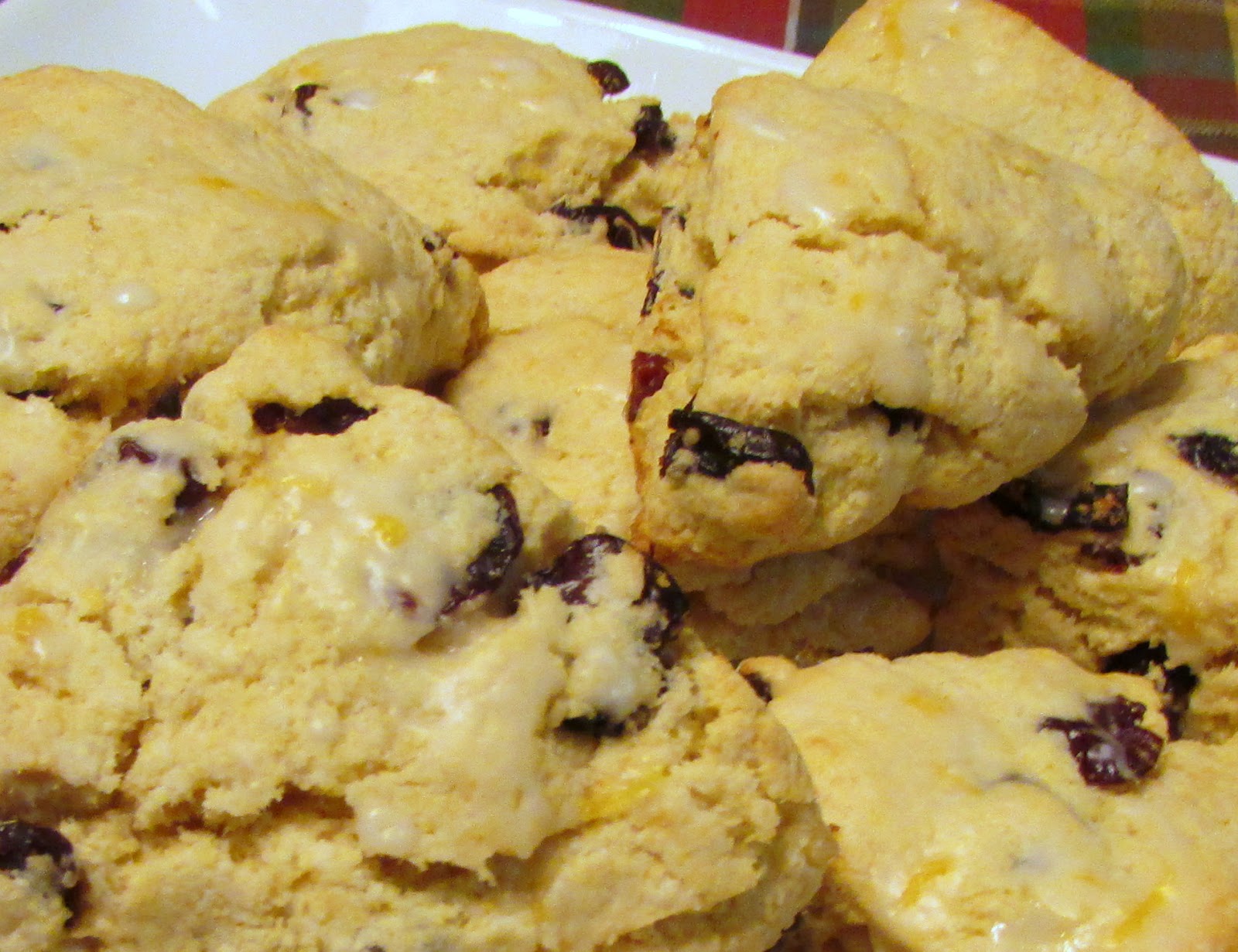 Baker Becky Lemon Cornmeal Scones with Dried Cherries