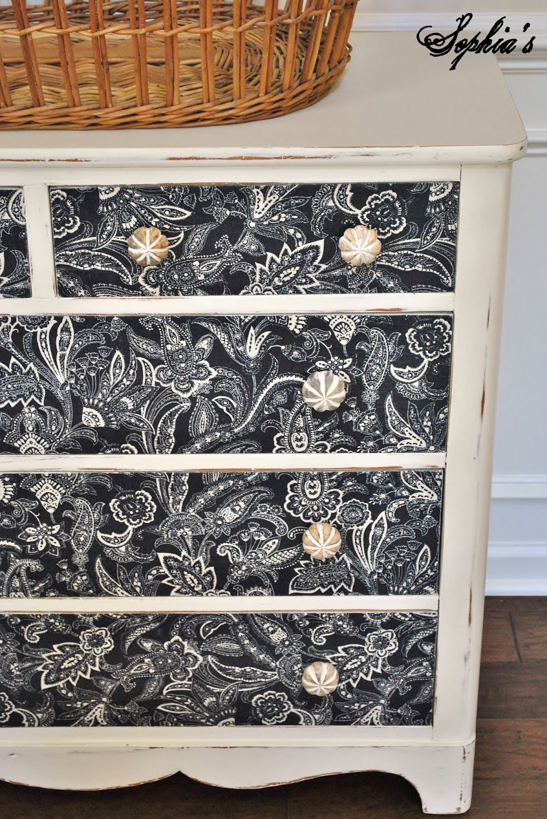 Sophia S Dresser Makeover With Fabric