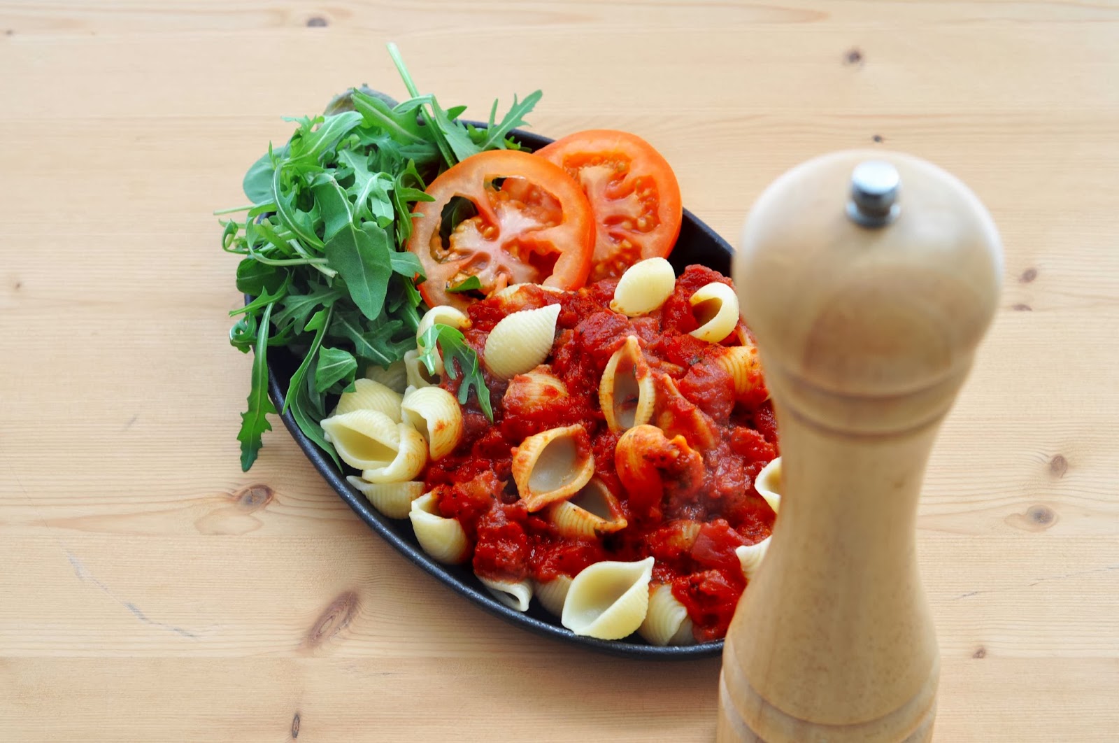 Roasted Red Pepper and Tomato Pasta ~ Simple Food