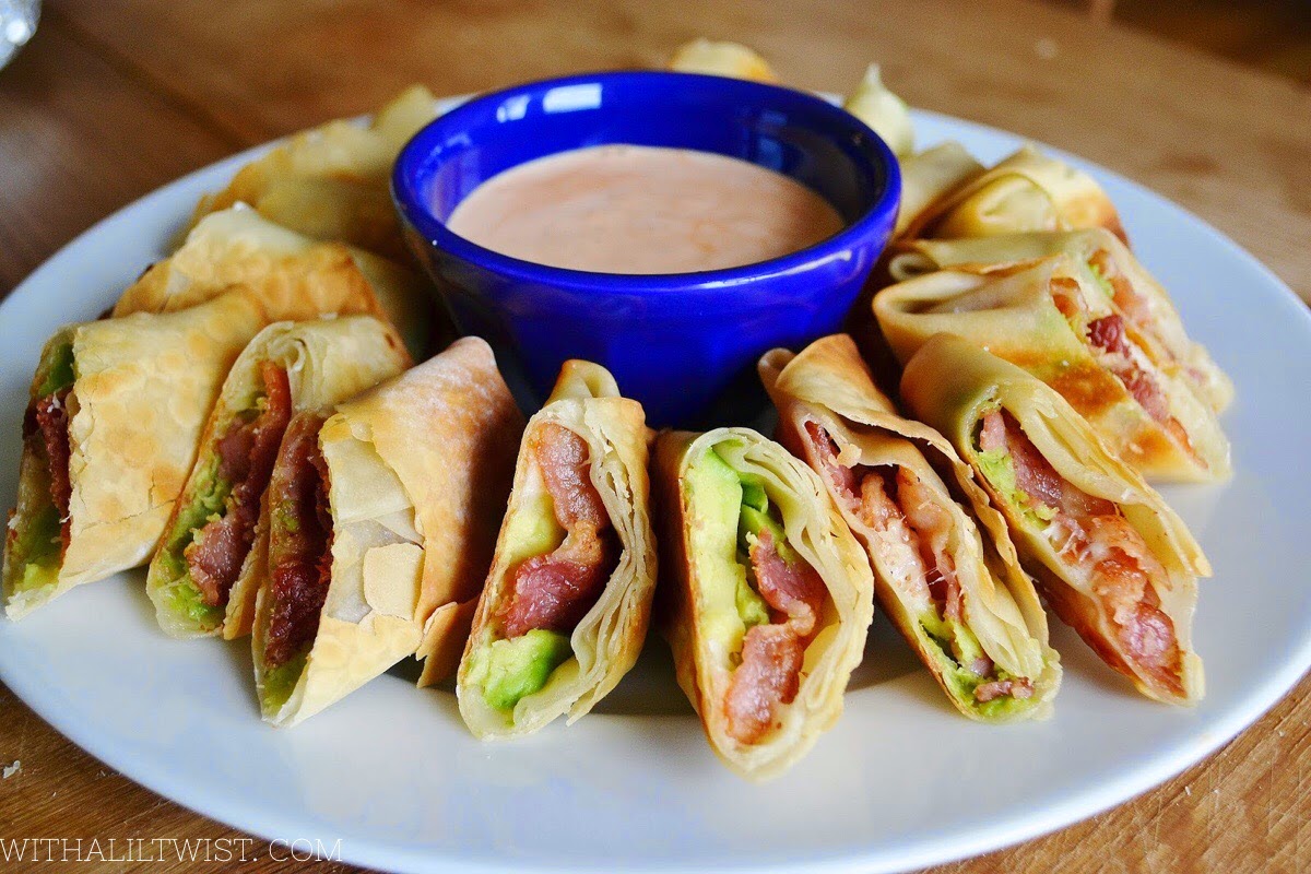 ...with a lil' twist Baked Bacon and Avocado Egg Rolls