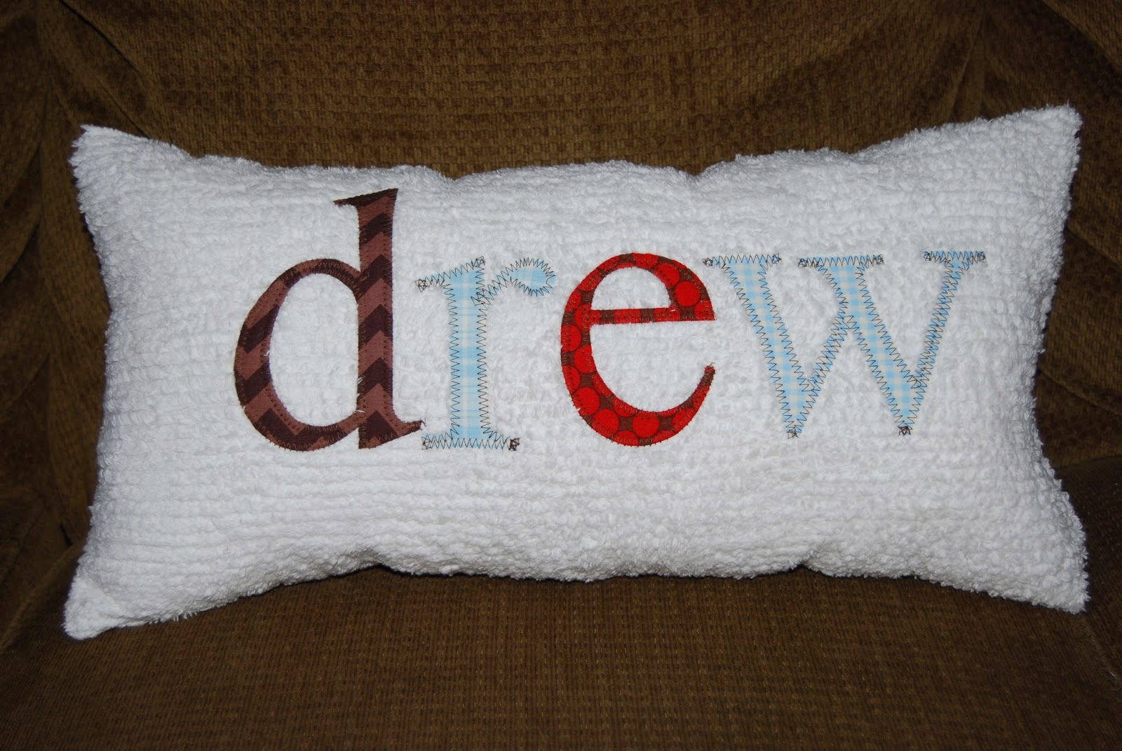 the chocolate zebra Name Pillows