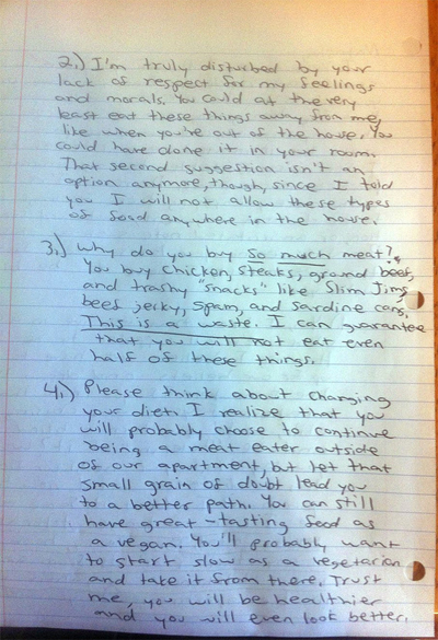 fitbomb a friendly note from your vegan roommate