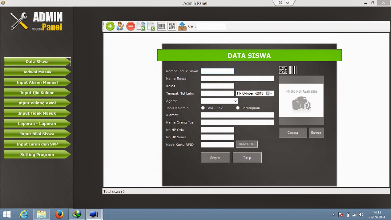 Program absensi dengan barcode software