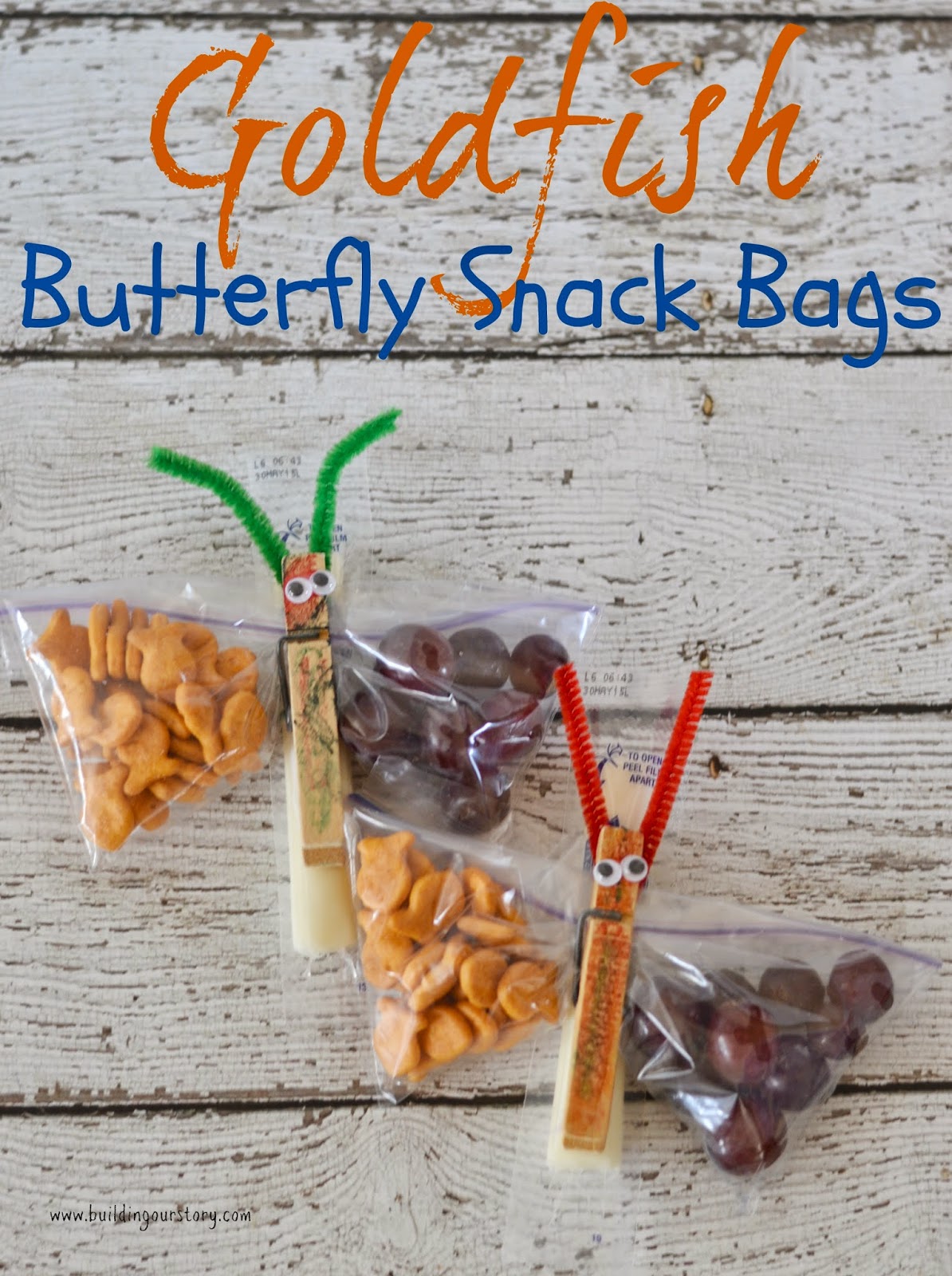 Goldfish crackers Butterfly Snack Bags Building Our Story