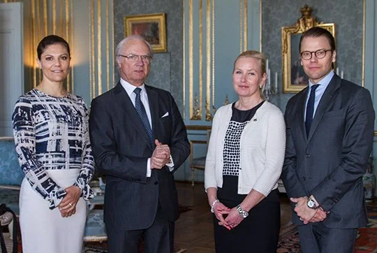 King Carl Gustav of Sweden, Crown Princess Victoria of Sweden and Crown Prince Daniel of Sweden