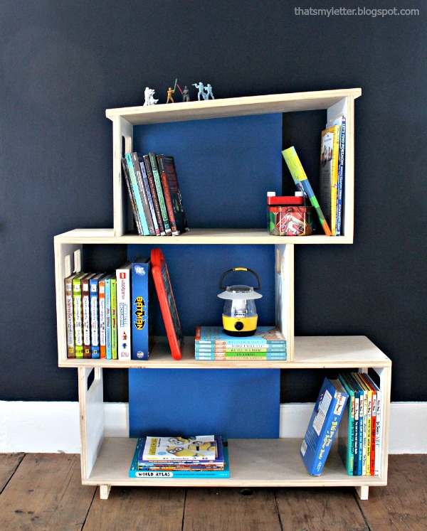 That's My Letter DIY Modern Bookshelf