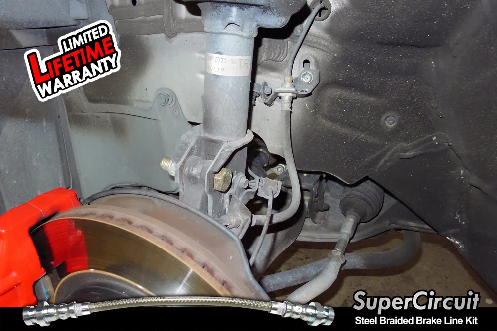 SUPERCIRCUIT Steel Braided Brake Lines Honda Civic TypeR Steel