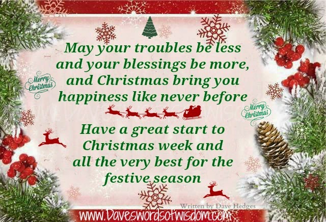 Daveswordsofwisdom.com: A Christmas Blessing.