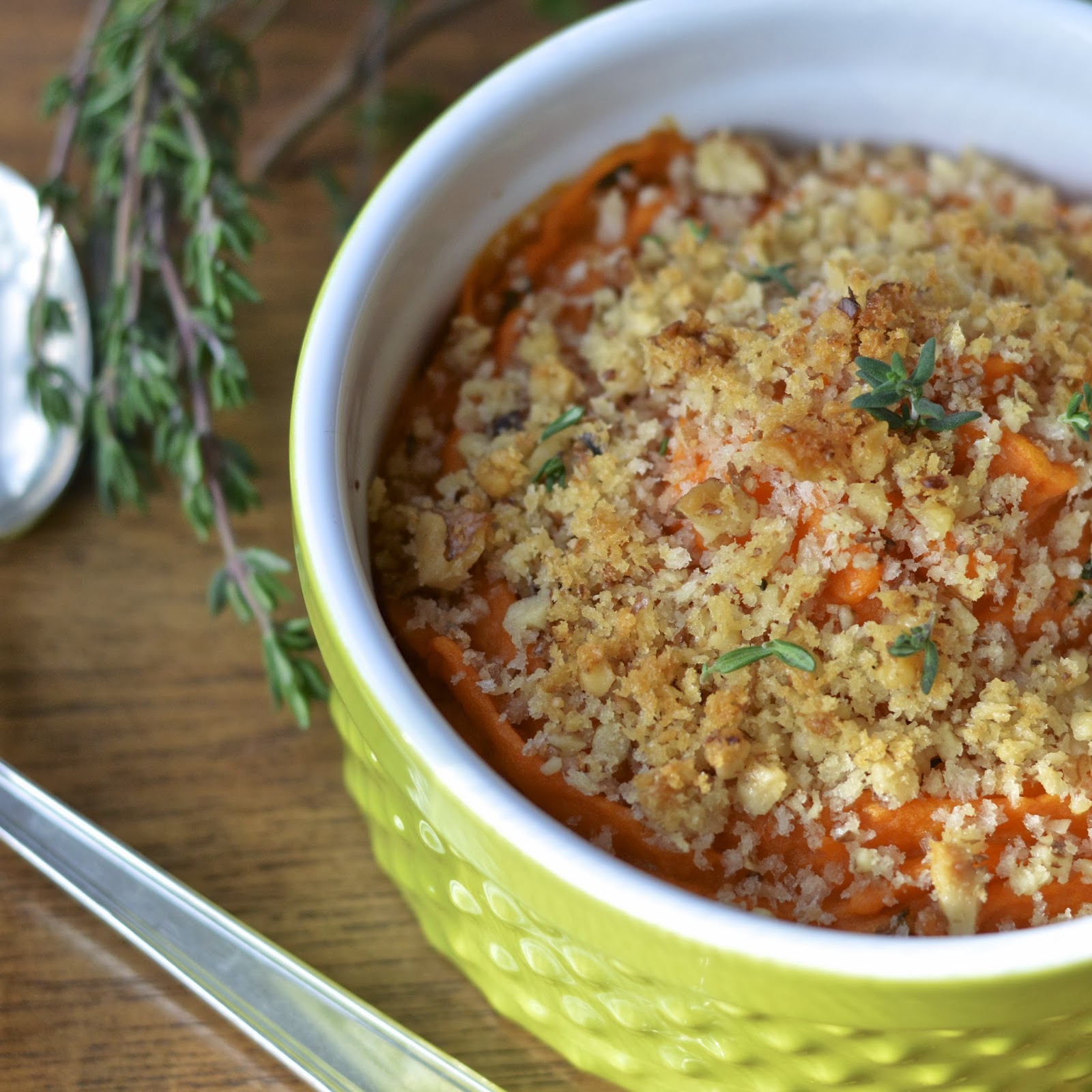 Savory Sweet Potato Casserole with Toasted Walnuts Virtually Homemade