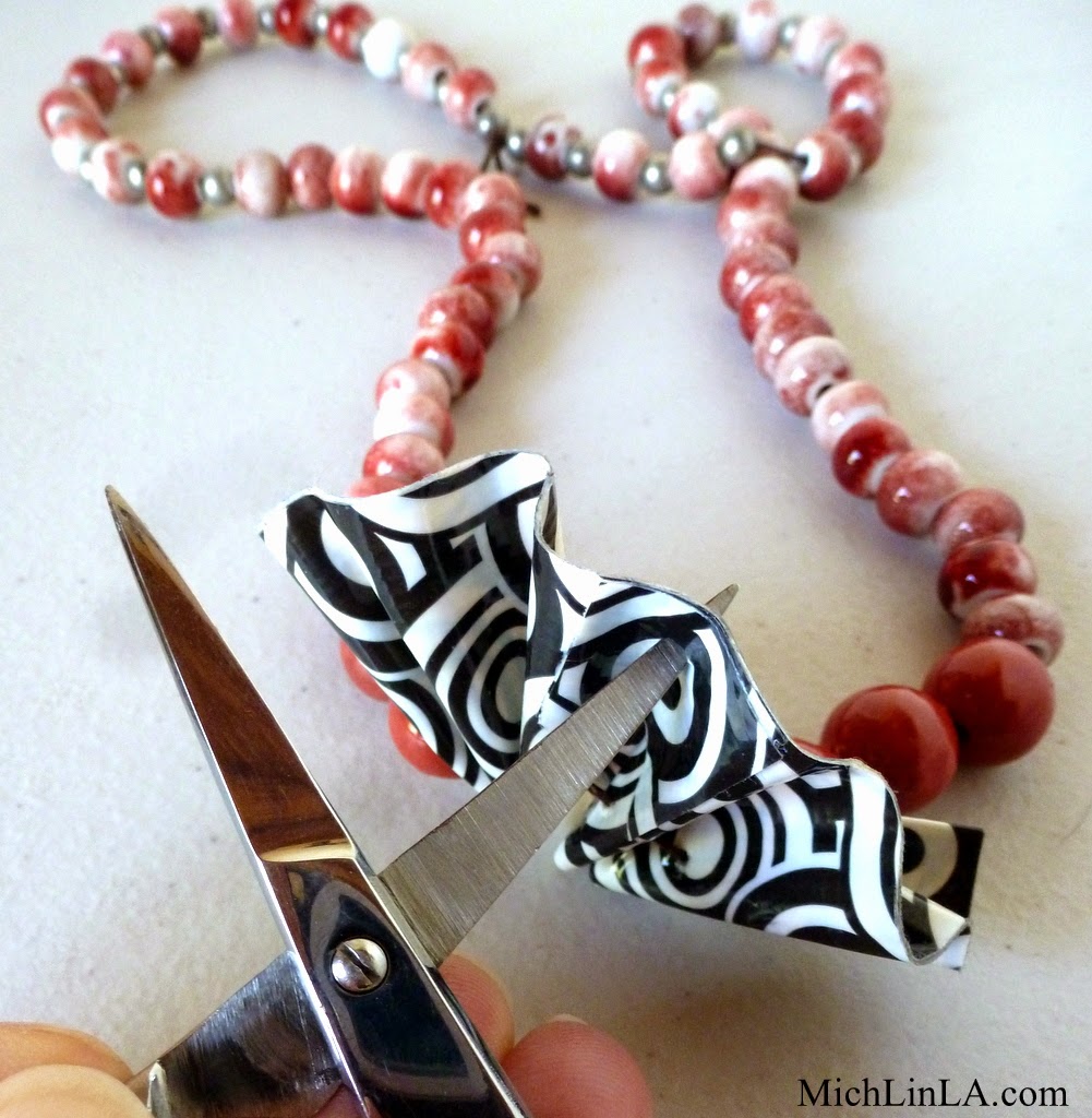 Mich L. in L.A. Duct Tape Necklace Easy DIY!
