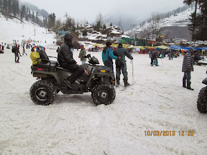 A "Snow Tractor" at Solang Valley.