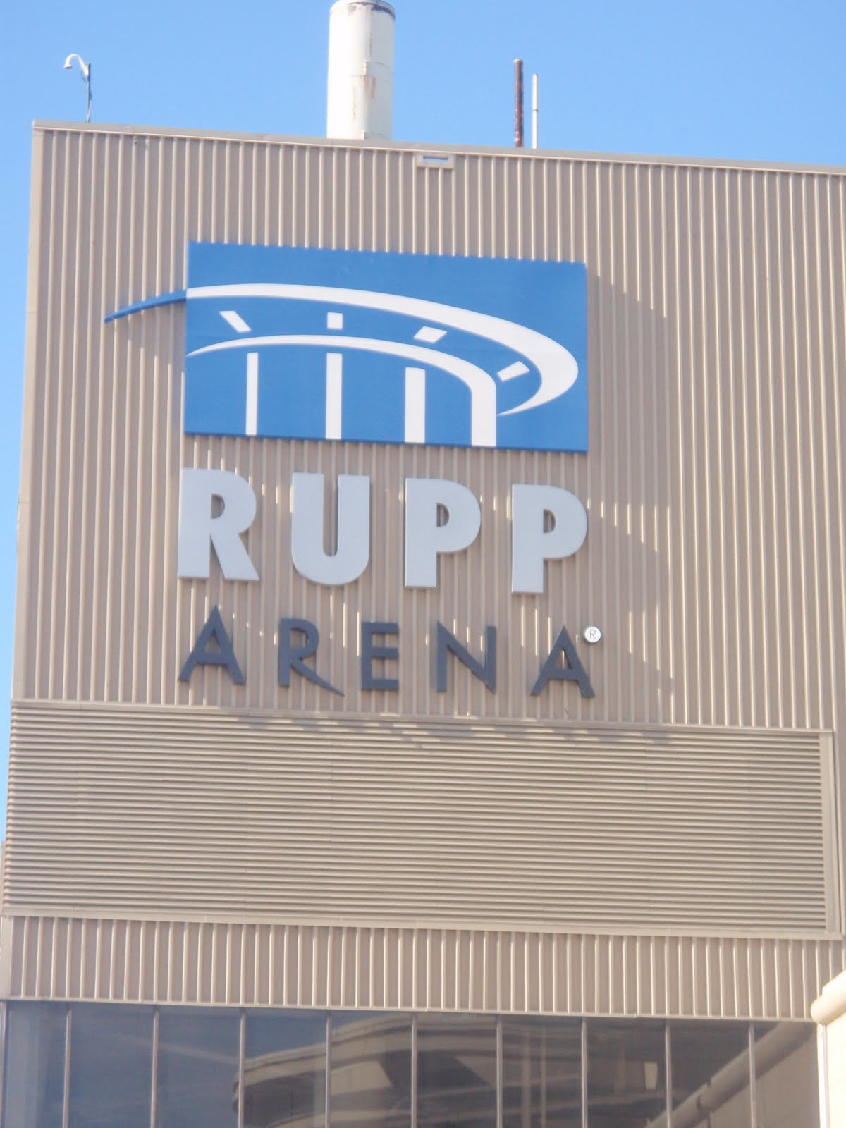 Outside Rupp Arena, one of the