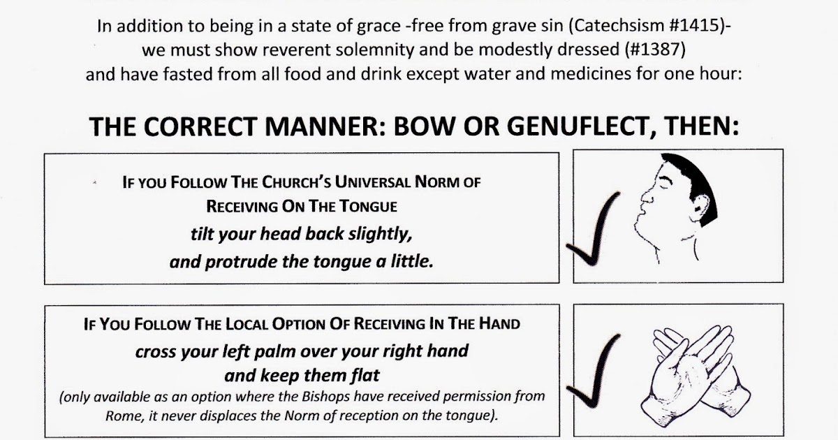 Catholic Collar And Tie Manners and Methods of Receiving Holy Communion