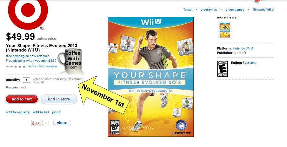 Coffee With Games Amazon & Target leak Wii U games release dates? Wii