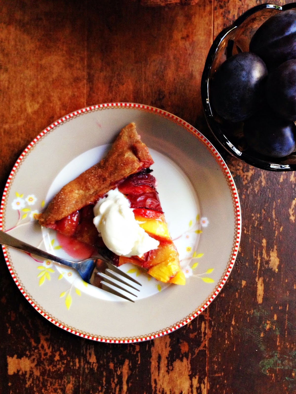 sweetsugarbean Plum & Nectarine Hazelnut Galette