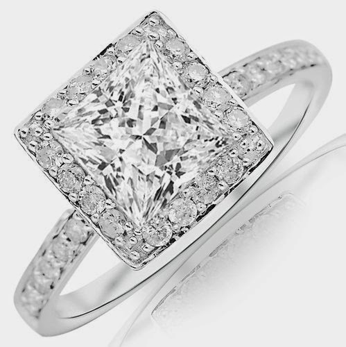 Pave Diamond Engagement Ring