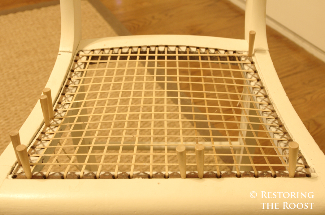 Restoring the Roost chair caning 101