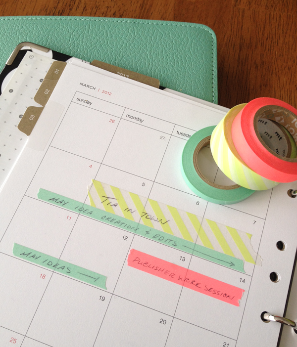 _ day planner + washi tape
