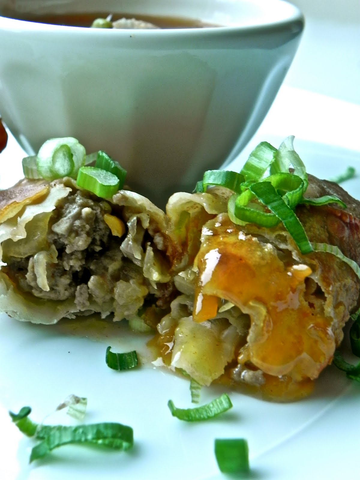 The Rosiest Cheeks Beef Spring Rolls