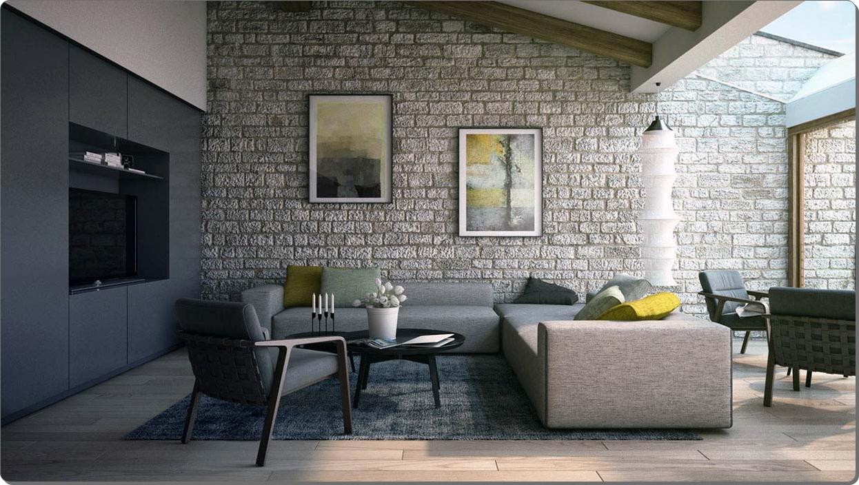 Wall tekstur design for stuen: ideer & inspirasjon interiør ...