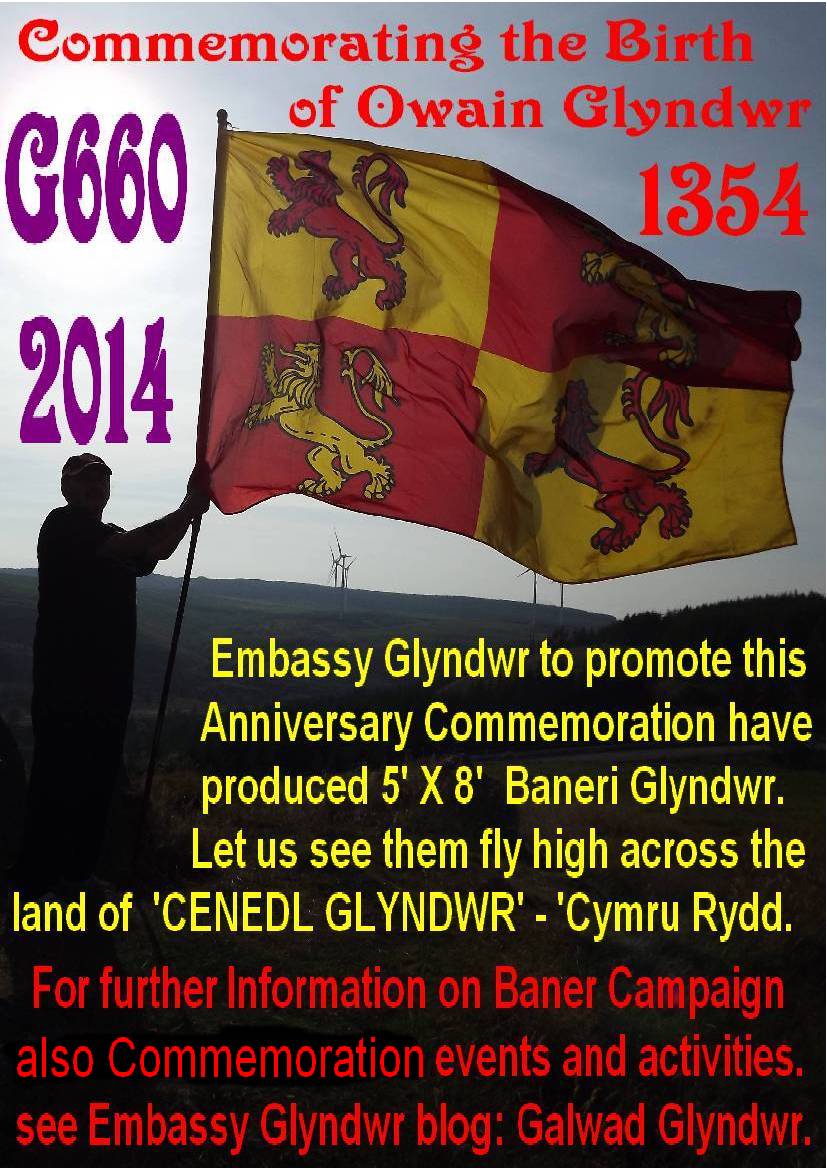 GLYNDWR 660 1354 2014 Blwyddyn Goffa Genedigaeth Owain Glyndwr