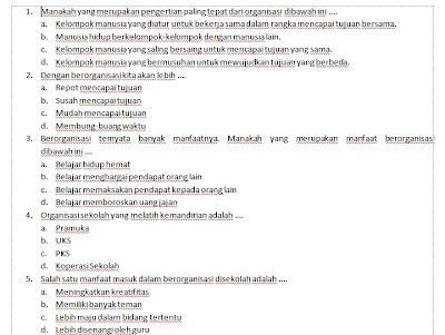 Download Soal PKn Kelas 5 SD Semester 2 Genap - Vionetpalu.com