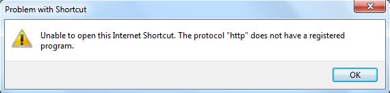 unable to open this internet shortcut unable to open this internet shortcut