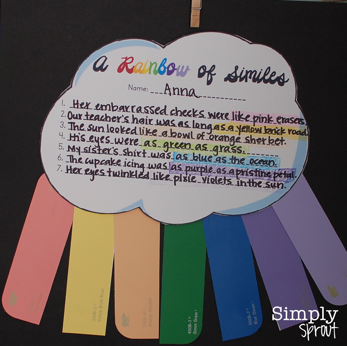 Rainbow Writing Simply Sprout