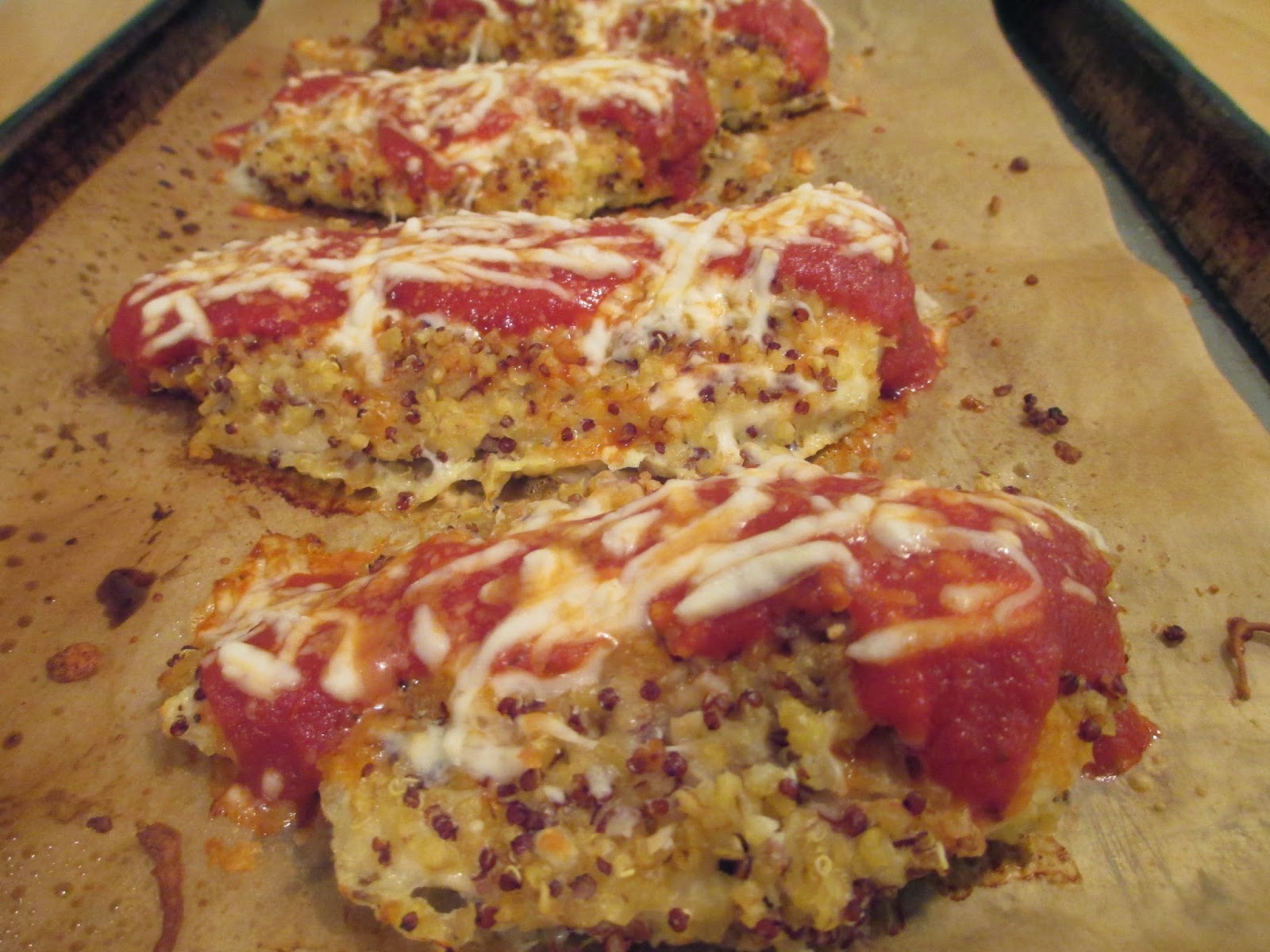 "So what are you making for dinner?" Crispy Baked Quinoa Crusted