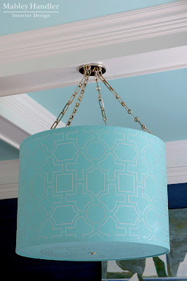 Michelle Hatch New York Bone Simple Drum Fixture in the Mabley Handler Interior Design Beach House Dining Room at the 2012 Hampton Designer Showhouse