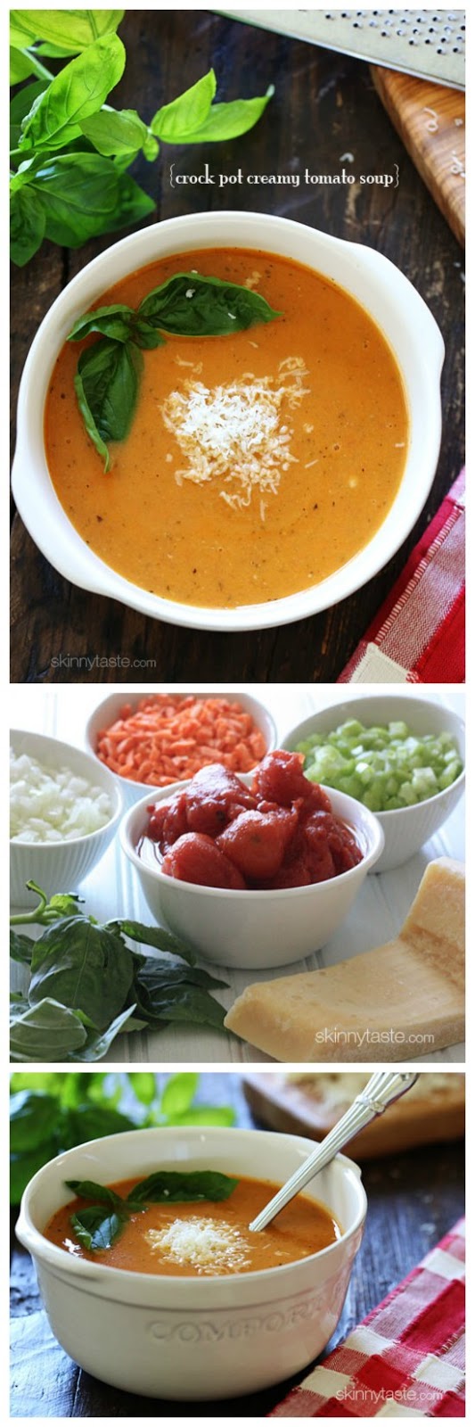 Crock Pot Creamy Tomato Soup from Skinnytaste Slow Cooker or Pressure