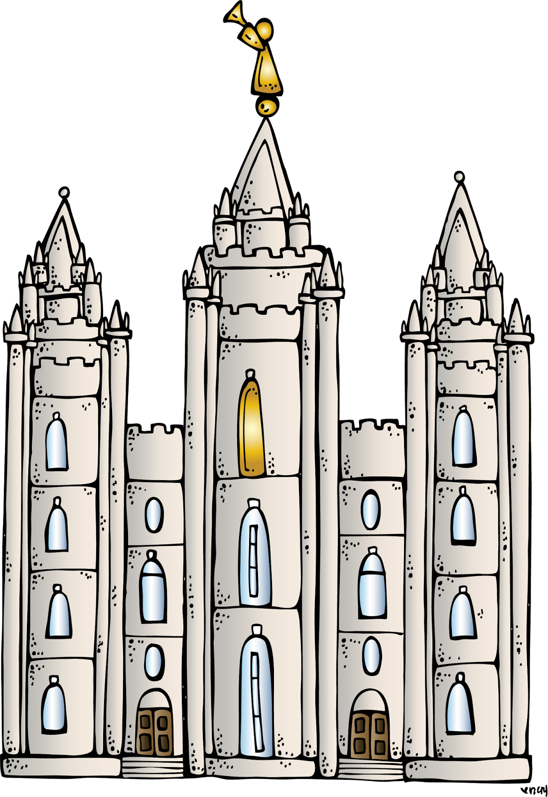 View Salt Lake City Temple Clipart Background