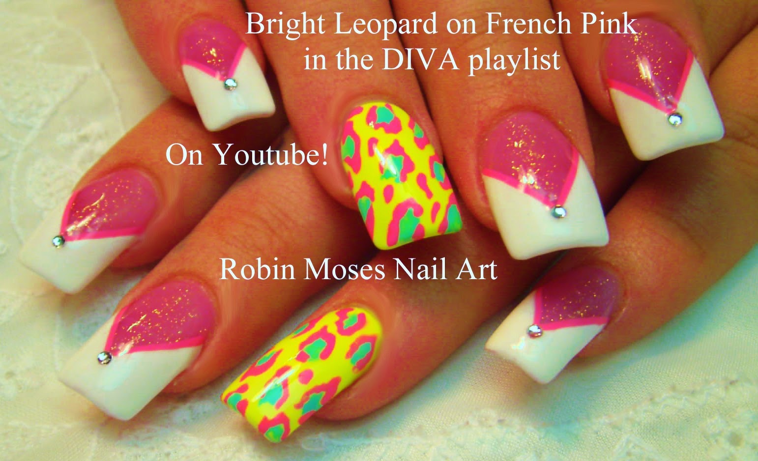 Robin Moses Nail Art - French Pink and White Nails Design - wide 7