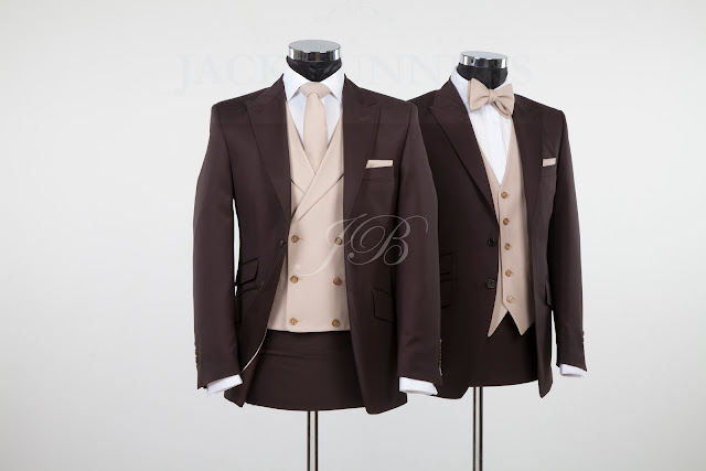 brown wedding suit, vintage wedding suit hire, lounge suit hire chocolate brown wedding suit